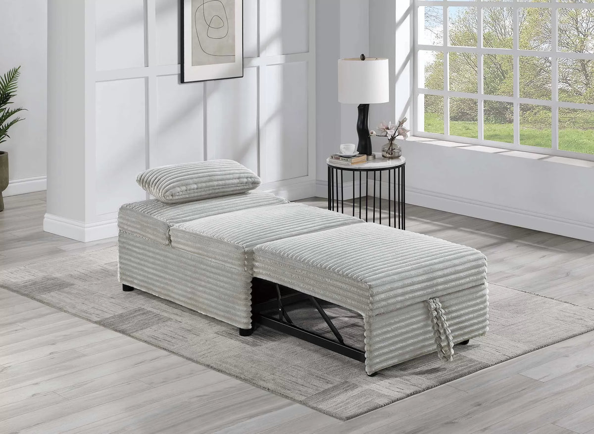 Convertible Sofa – Sleeper Sofa Chair W/ Pull-Out Bed – Ash (F8546)