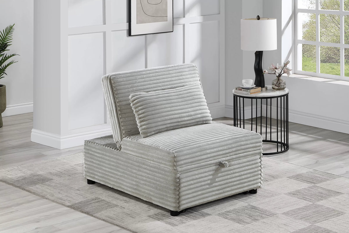 Convertible Sofa – Sleeper Sofa Chair W/ Pull-Out Bed – Ash (F8546)