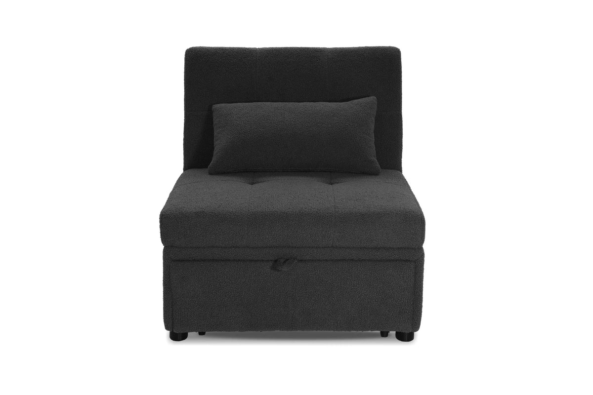 Convertible Sofa – Sleeper Sofa Chair – Black (F8549)