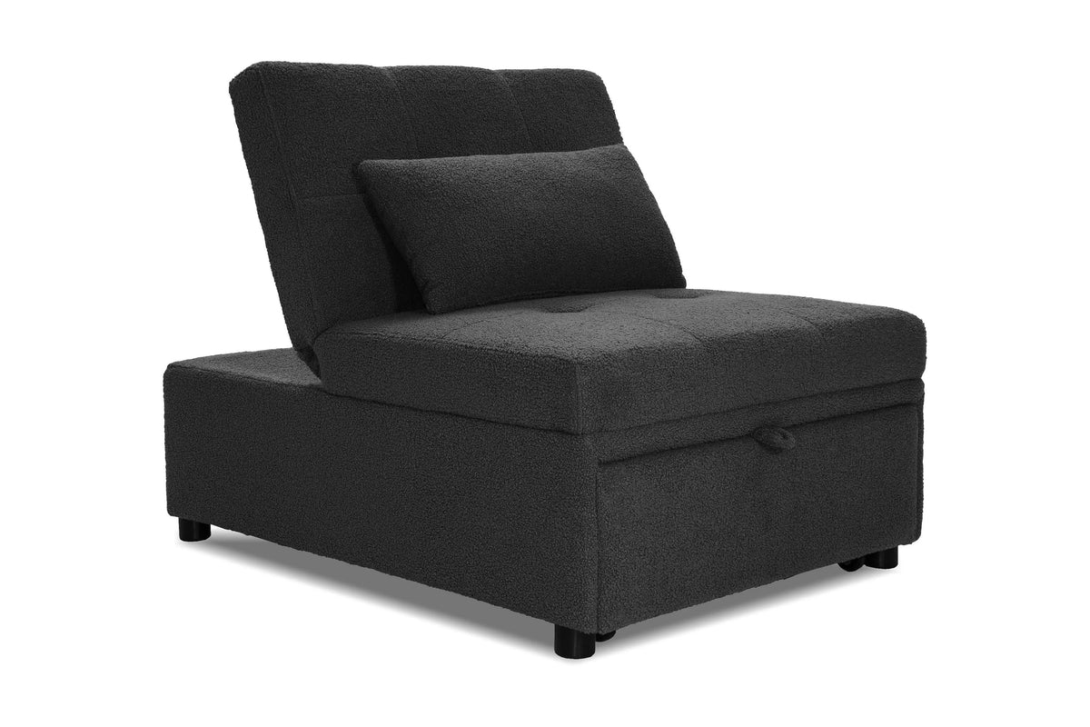 Convertible Sofa – Sleeper Sofa Chair – Black (F8549)