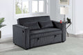 Convertible Sofa – Sleeper Sofa W/ Cup Holders & USB Port – Black (F8568)