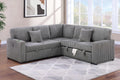 3-Piece Convertible Sectional – Smoke (F8577)