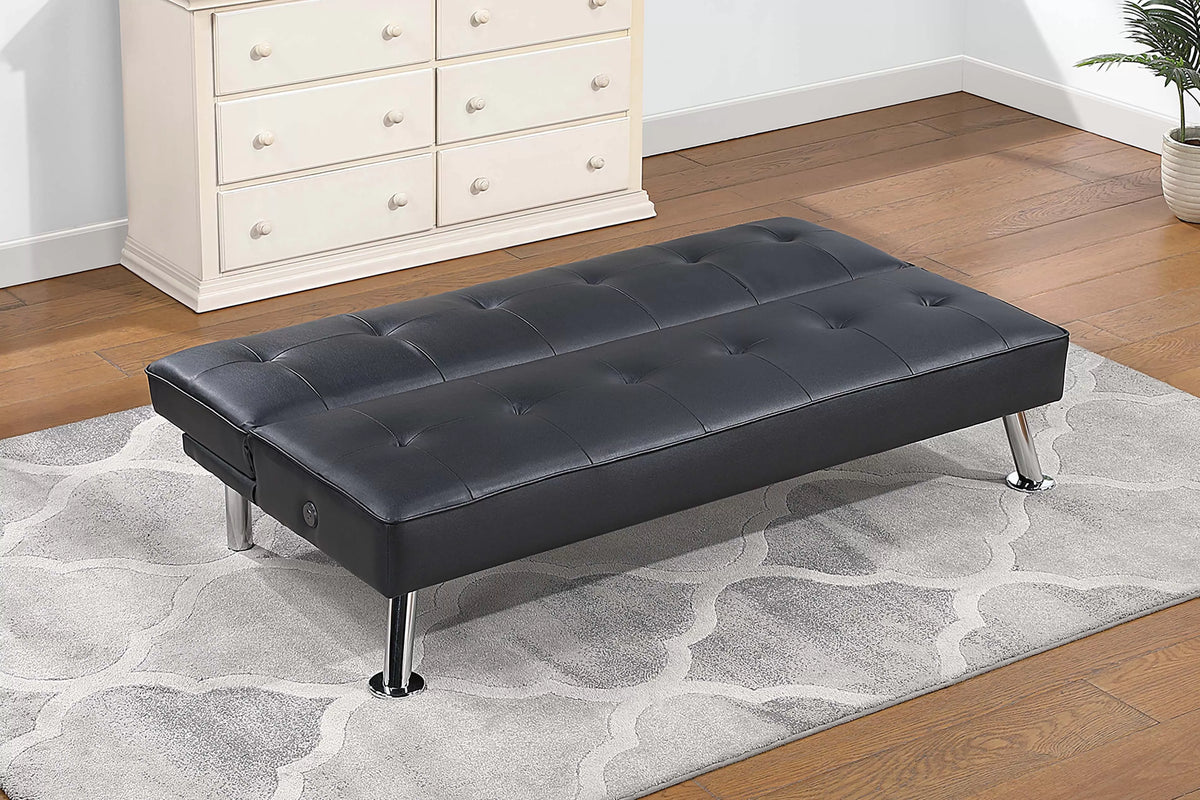 Adjustable Sofa – W/ USB Ports – Black (F8586)
