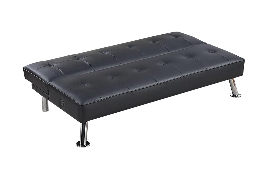 Adjustable Sofa – W/ USB Ports – Black (F8586)