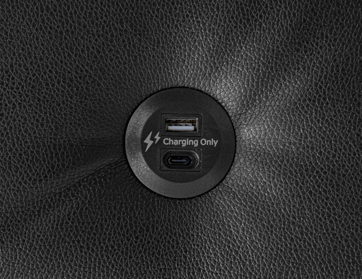 Adjustable Sofa – W/ USB Ports – Black (F8586)