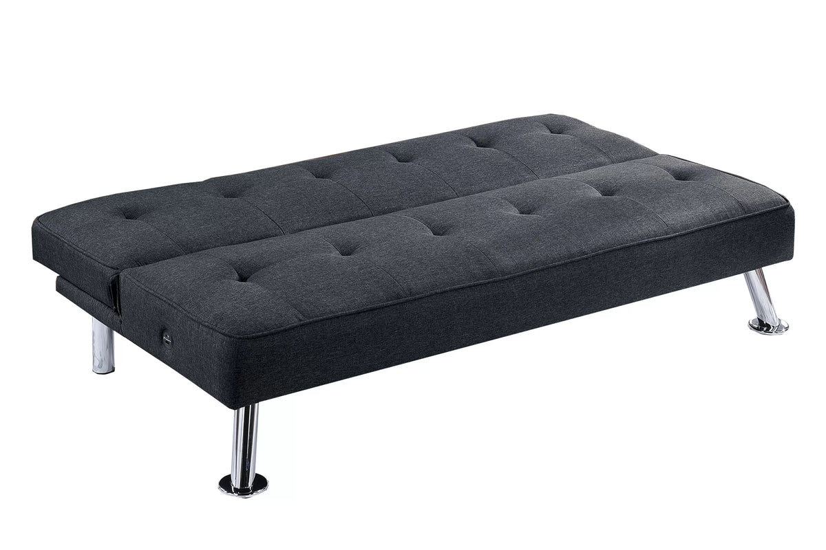Adjustable Sofa – W/ USB Ports – Black (F8588)