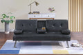 Adjustable Sofa – Fold-Down Table W/ Cup Holders – Black (F8589)