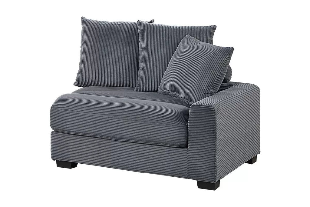 Right Arm Facing Chair – Dark Gray (F8592)