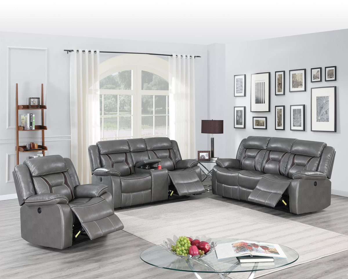 Power Reclining Sofa – Power Motion – Gray (F86299)