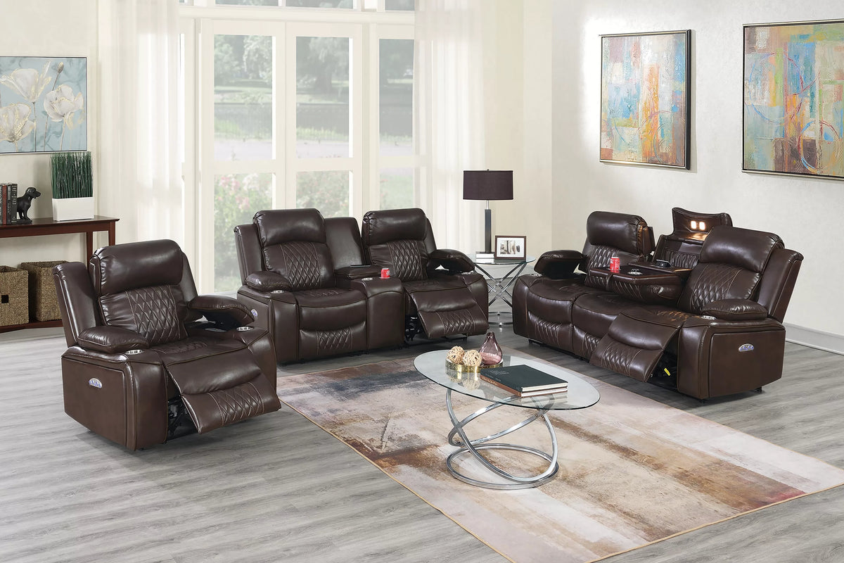 Power Recliner Single – Brown (F86401)