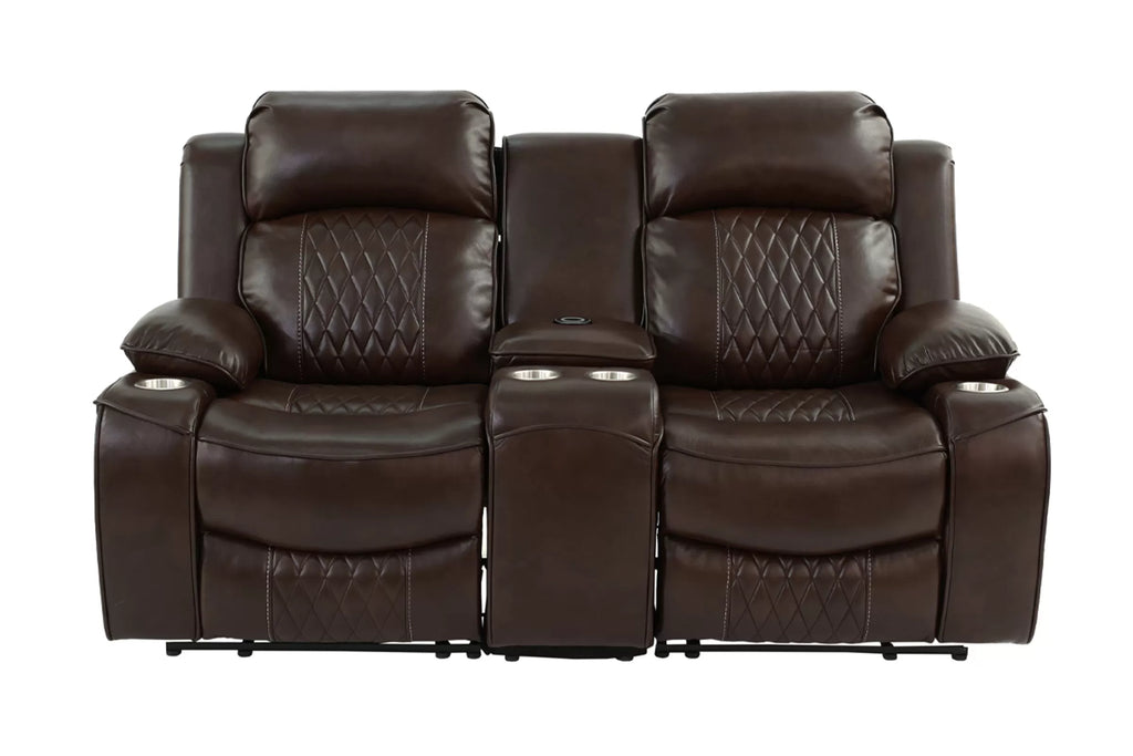 Power Reclining Loveseat – Brown (F86402)