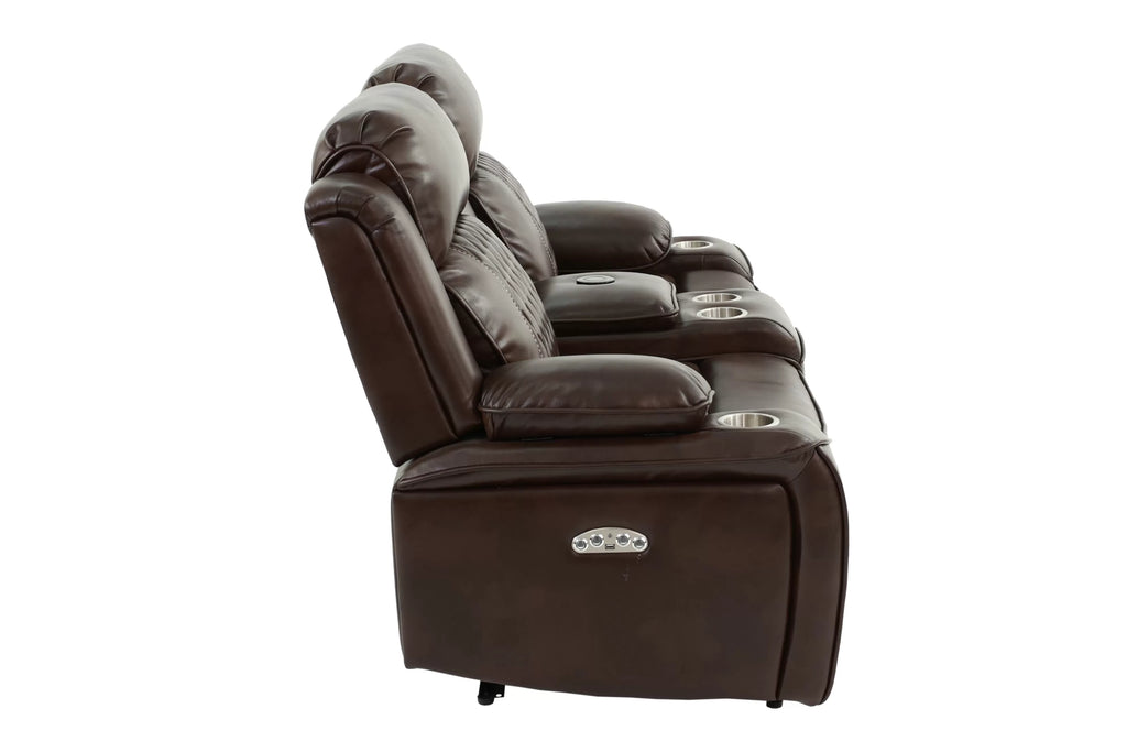 Power Reclining Loveseat – Brown (F86402)