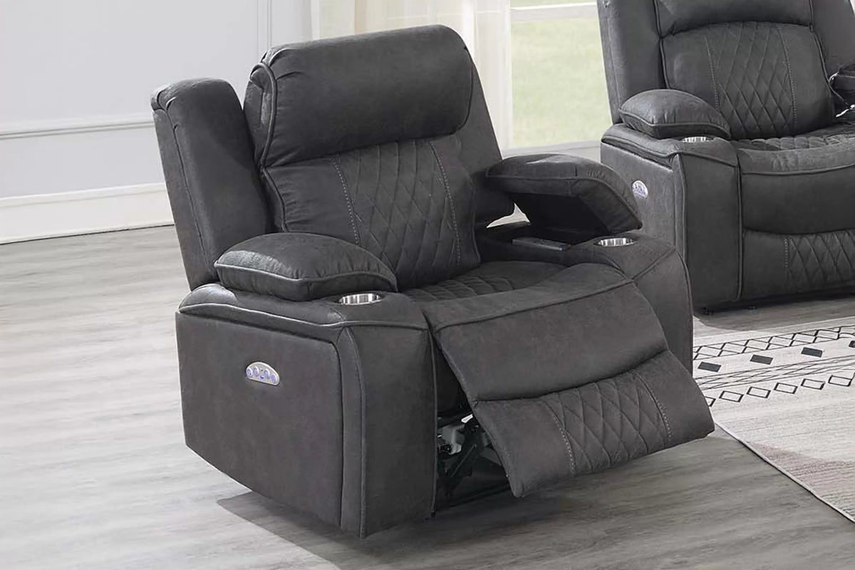 Power Recliner Single – Charcoal (F86404)