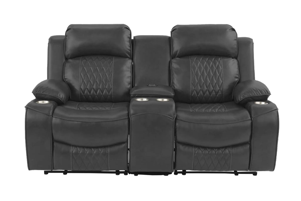 Power Reclining Loveseat – Charcoal (F86405)