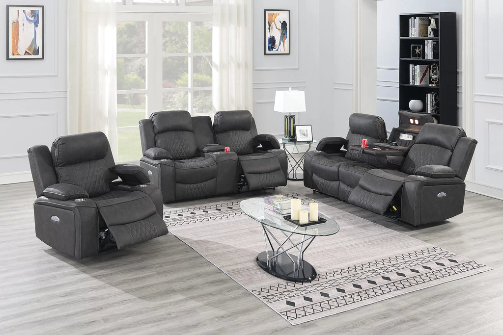 Power Reclining Sofa – Charcoal (F86406)