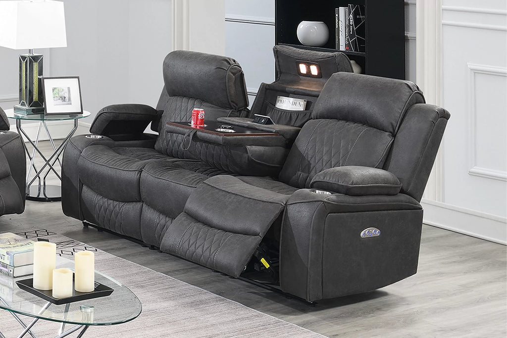 Power Reclining Sofa – Charcoal (F86406)