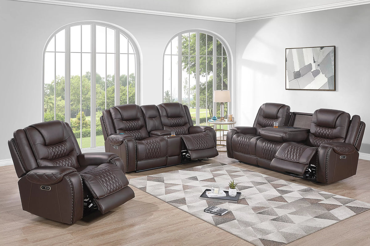 Power Reclining Sofa – Chocolate (F86533)