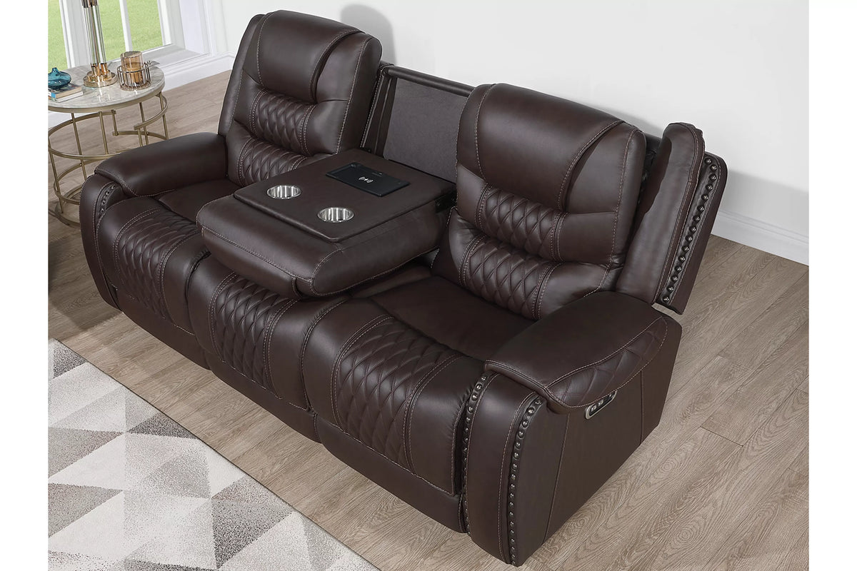 Power Reclining Sofa – Chocolate (F86533)