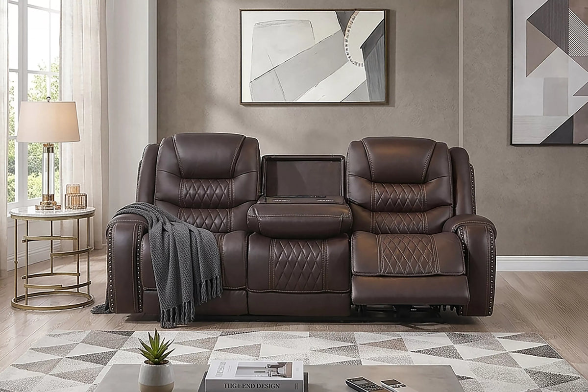 Power Reclining Sofa – Chocolate (F86533)