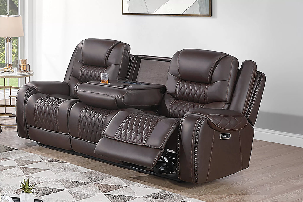 Power Reclining Sofa – Chocolate (F86533)