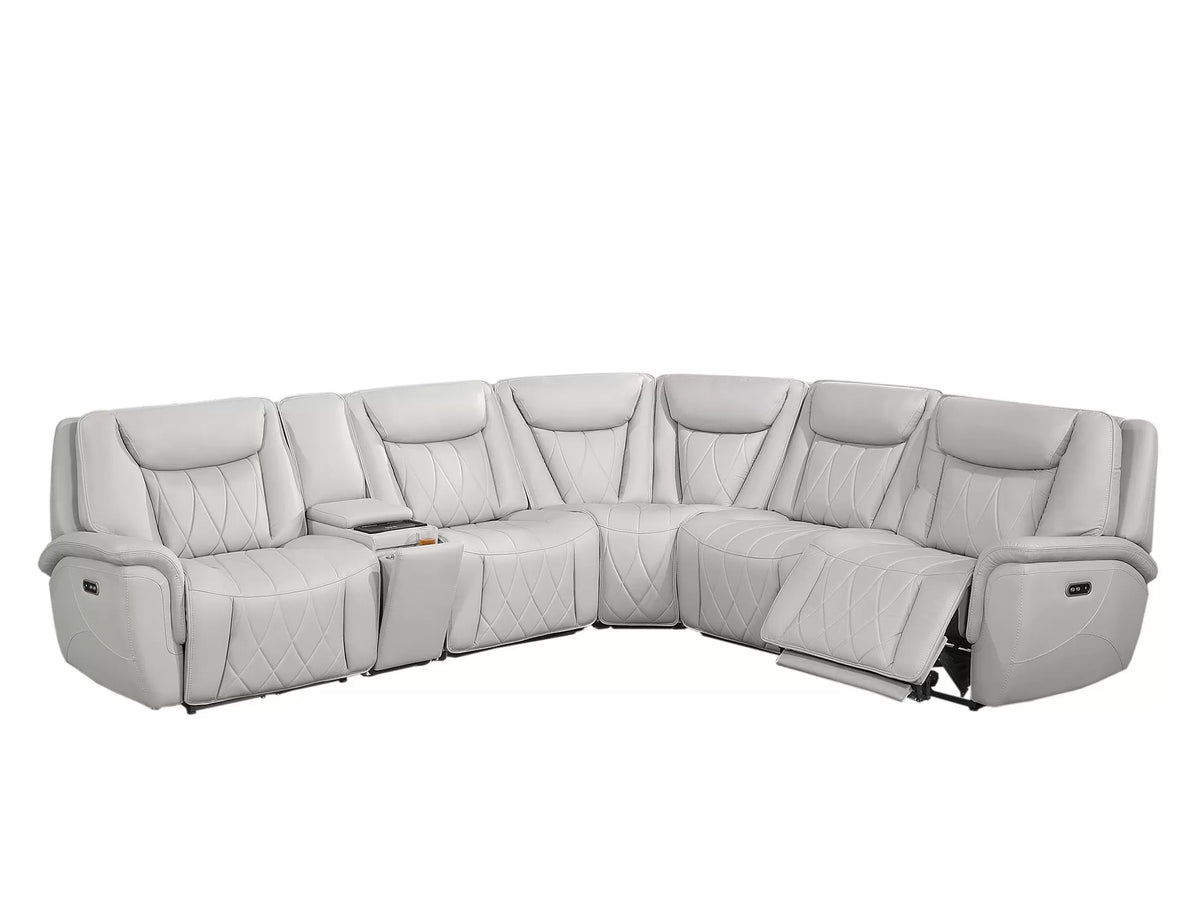 Power Motion Sectional – Light Gray (F86756)