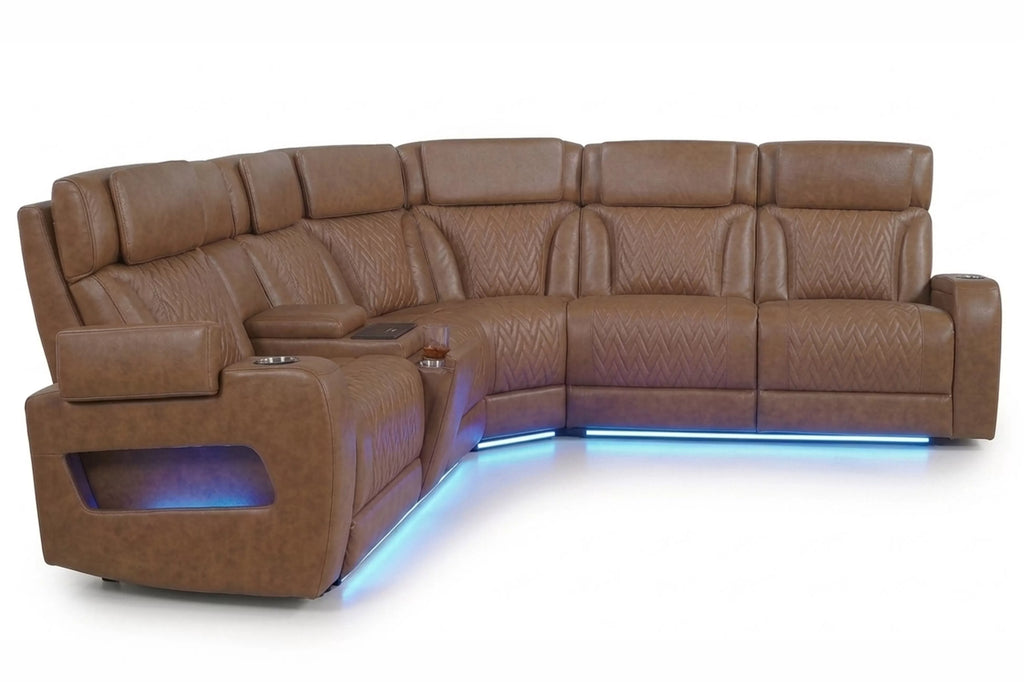 Power Motion Sectional – Caramel (F86758)