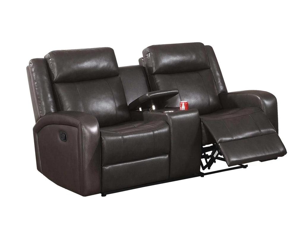 Manual Reclining Loveseat – Manual Motion + Console + Cup Holder (F8762)
