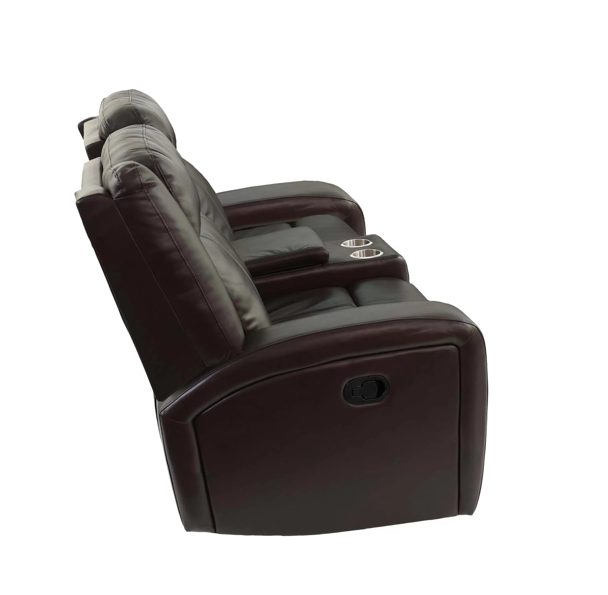 Manual Reclining Loveseat – Manual Motion + Console + Cup Holder (F8762)