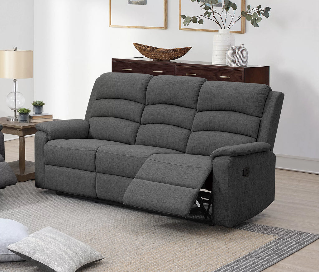 Manual Reclining Sofa – Manual Motion – Dark Gray (F8776)