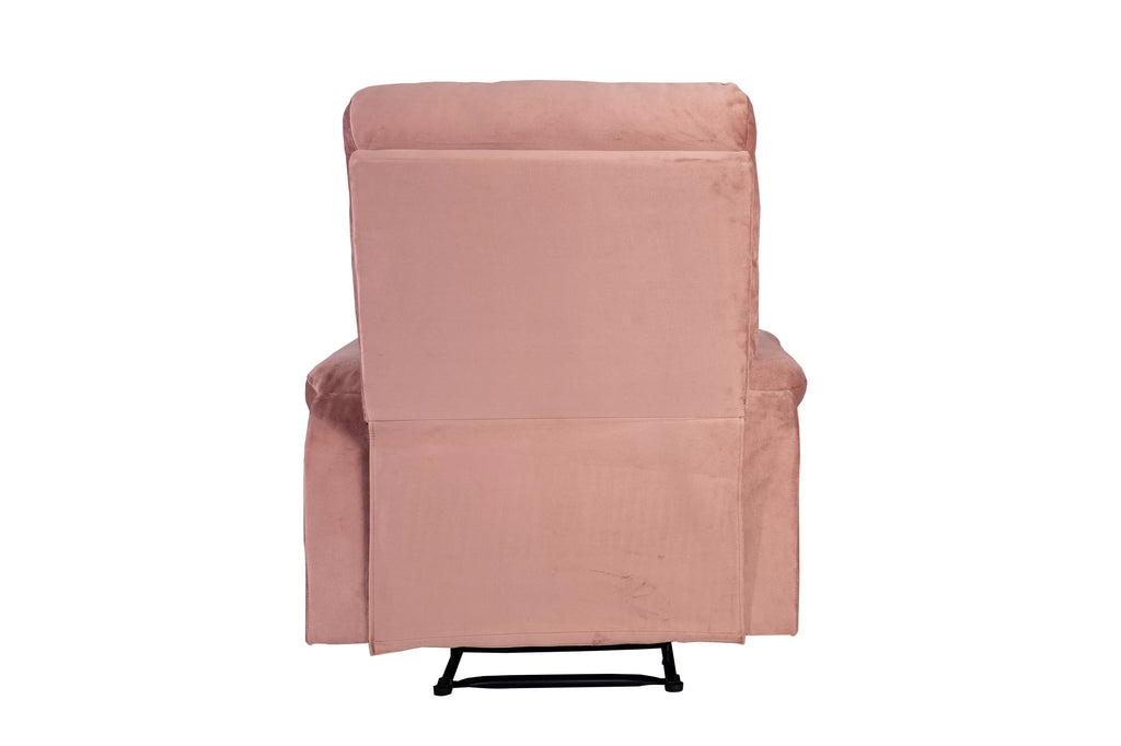 Manual Recliner Single – Manual Motion – Blush Pink (F8778)