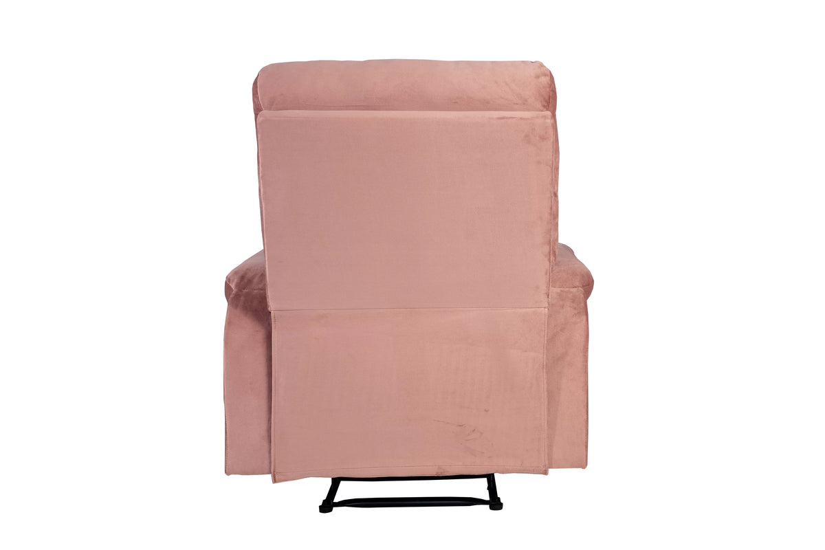 Manual Recliner Single – Manual Motion – Blush Pink (F8778)