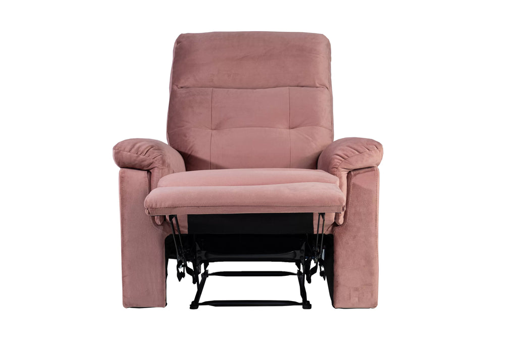 Manual Recliner Single – Manual Motion – Blush Pink (F8778)