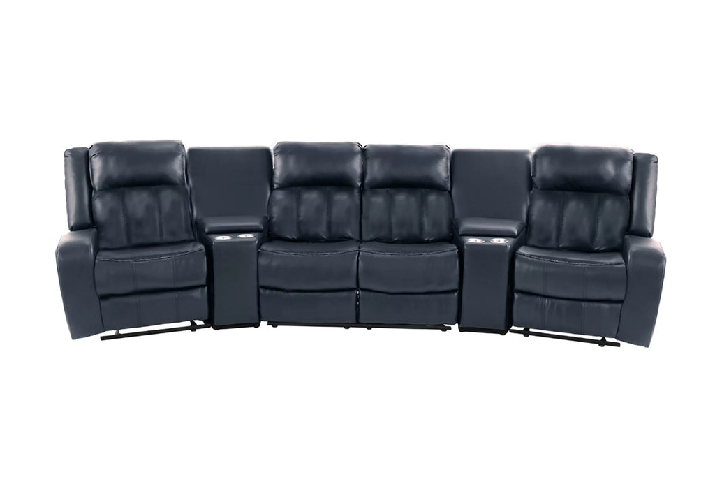 Manual Reclining Sectional – Manual Motion + 2 x Console + Cup Holder (F8780)