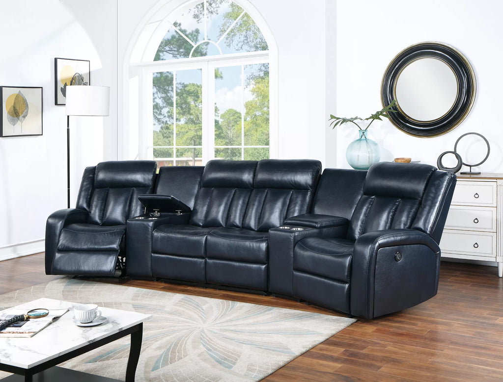 Manual Reclining Sectional – Manual Motion + 2 x Console + Cup Holder (F8780)