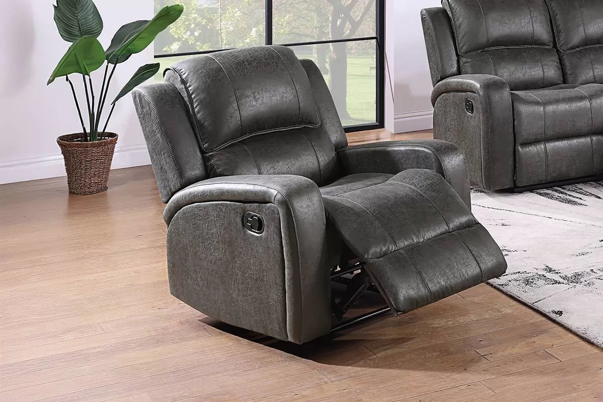 Manual Recliner Single – Manual Motion – Smoke (F8781)