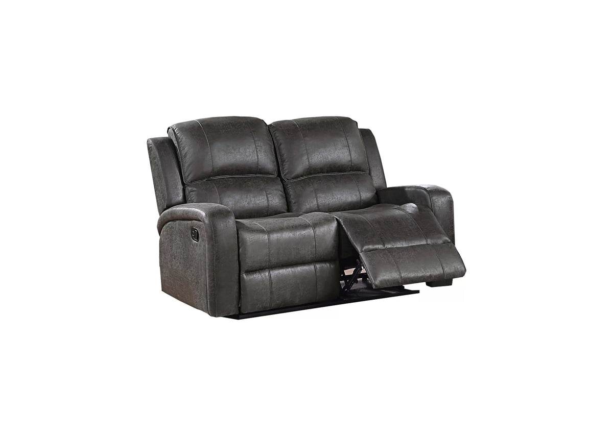 Manual Reclining Loveseat – Manual Motion – Smoke (F8782)