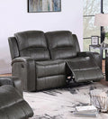 Manual Reclining Loveseat – Manual Motion – Smoke (F8782)