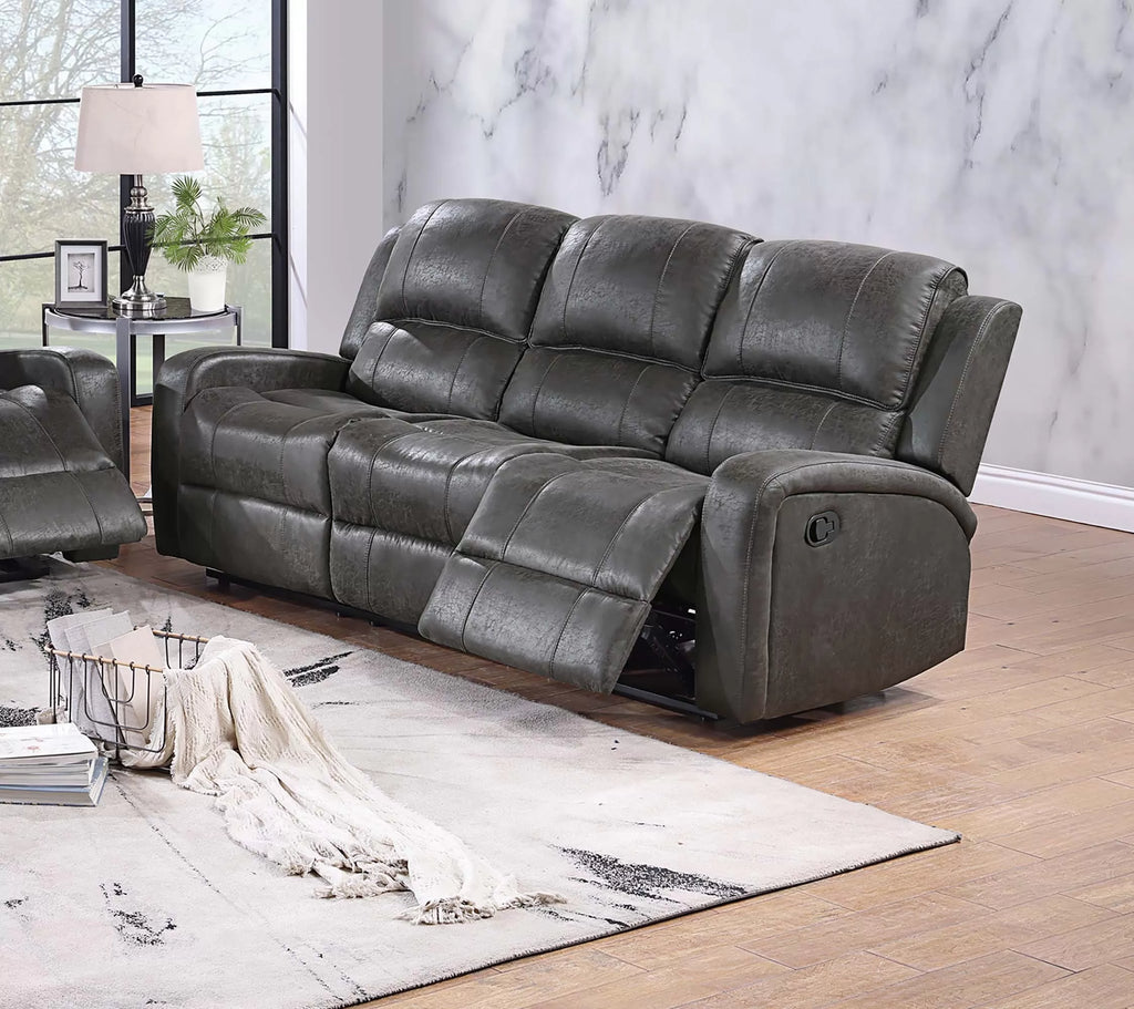 Manual Reclining Sofa – Manual Motion – Smoke (F8783)