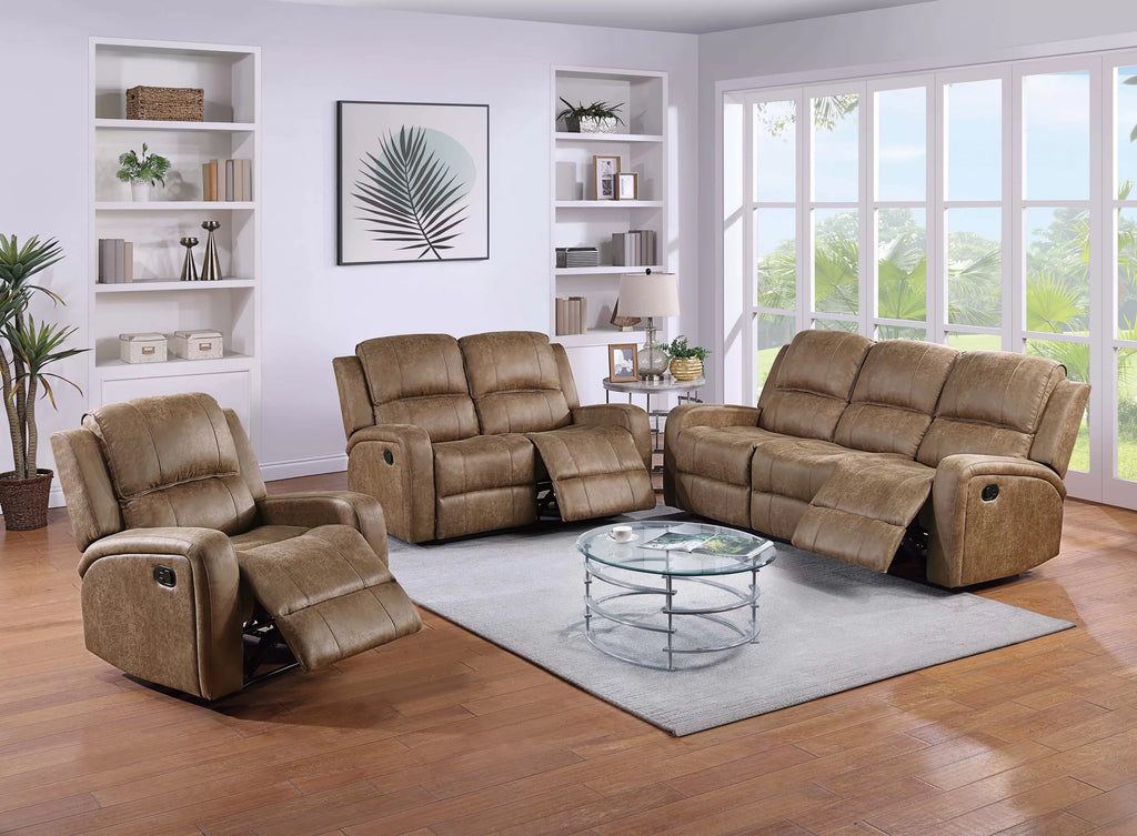 Manual Reclining Loveseat – Manual Motion – Chestnut (F8785)