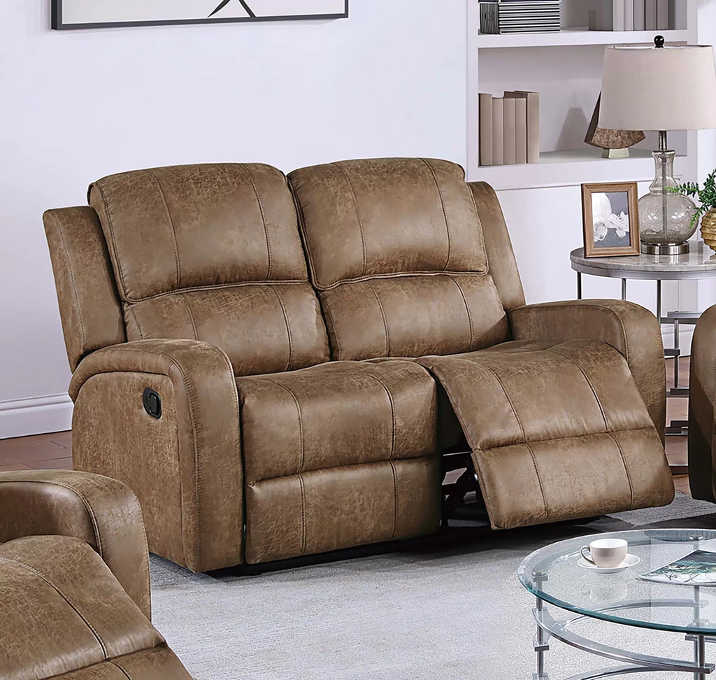 Manual Reclining Loveseat – Manual Motion – Chestnut (F8785)