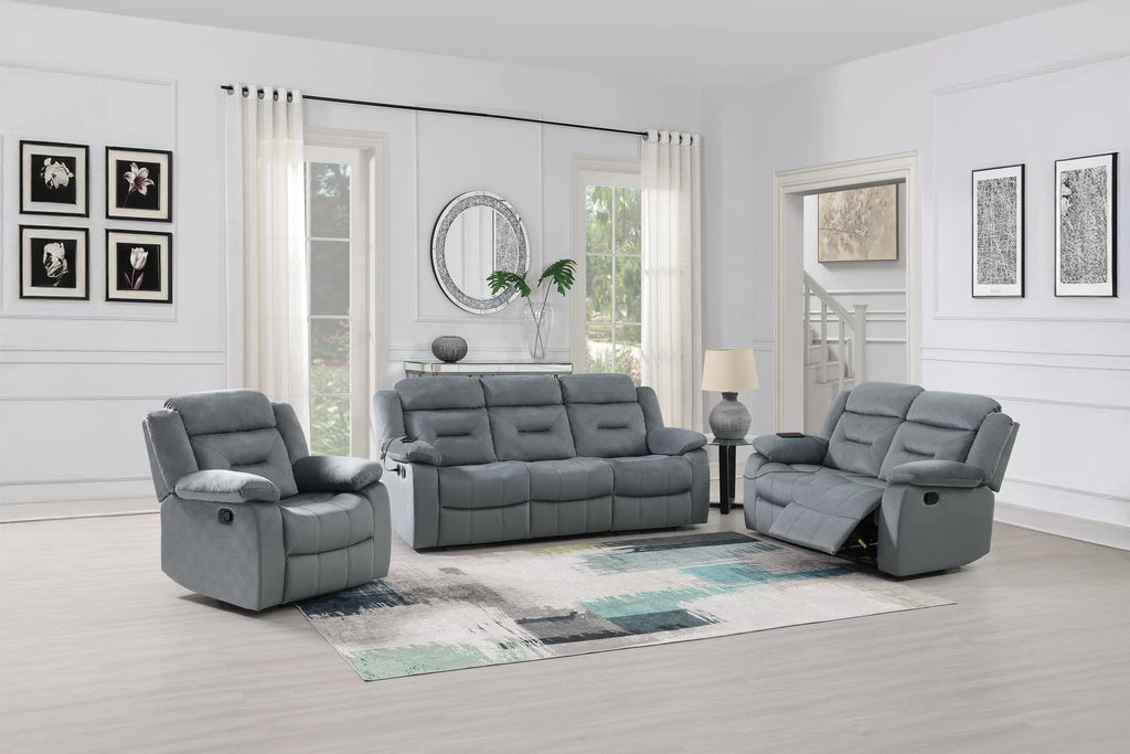 Manual Recliner Single – Manual Motion – Dark Gray (F8794)