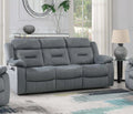 Manual Reclining Sofa – Manual Motion + USB Port – Dark Gray (F8796)