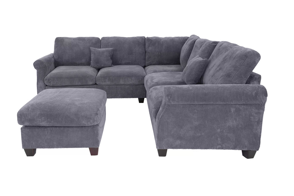 4-Piece Sectional – Dark Gray (F8819)