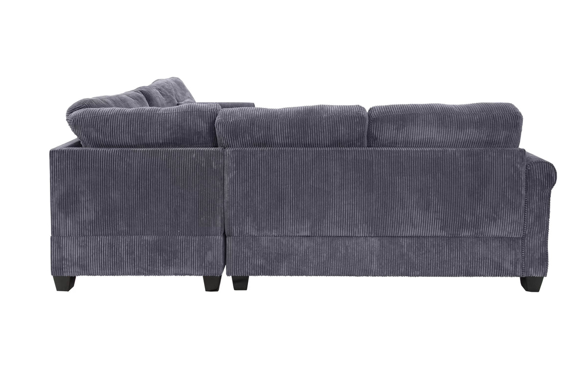 4-Piece Sectional – Dark Gray (F8819)