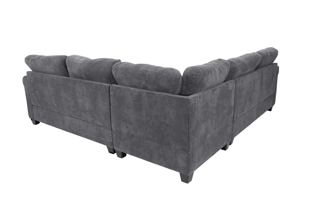 4-Piece Sectional – Dark Gray (F8819)