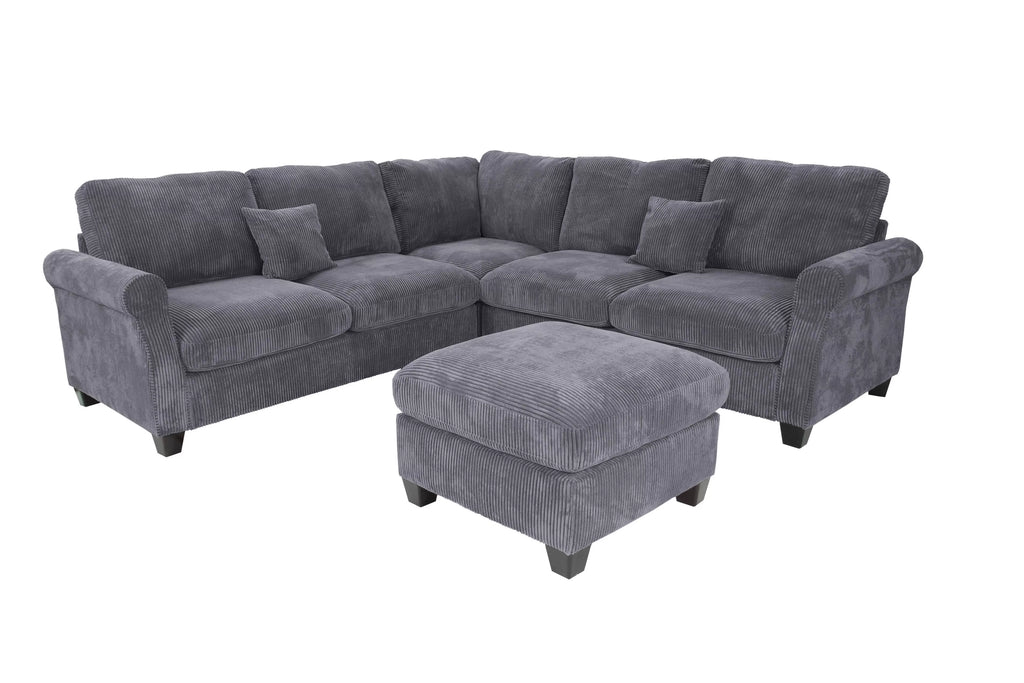 4-Piece Sectional – Dark Gray (F8819)
