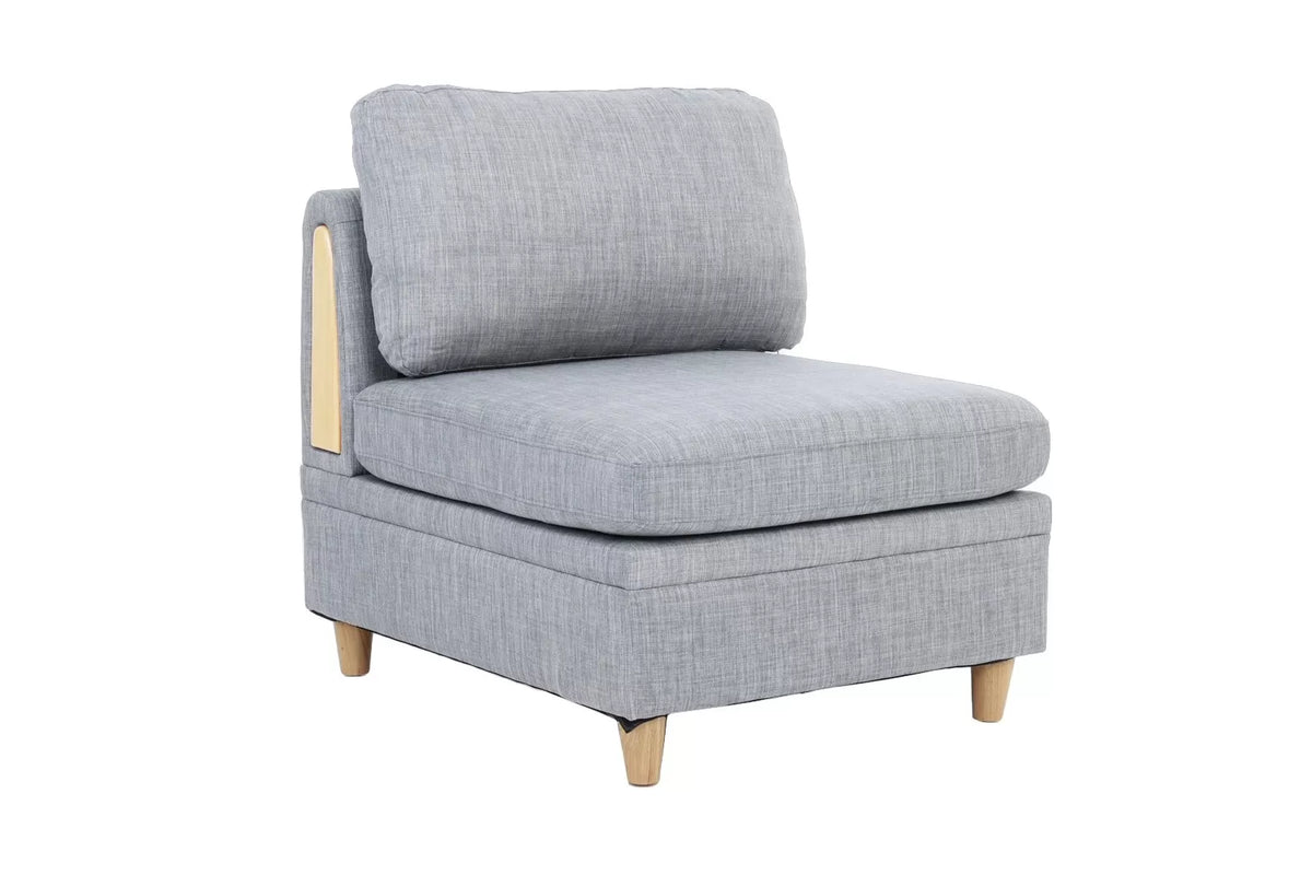 Armless Chair – Light Gray (F8938)