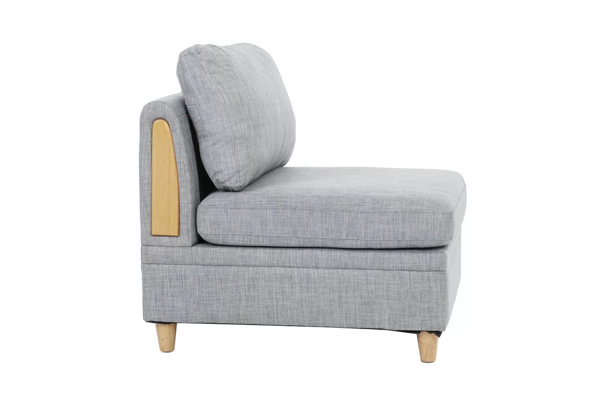 Armless Chair – Light Gray (F8938)