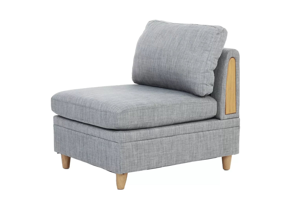 Armless Chair – Light Gray (F8938)
