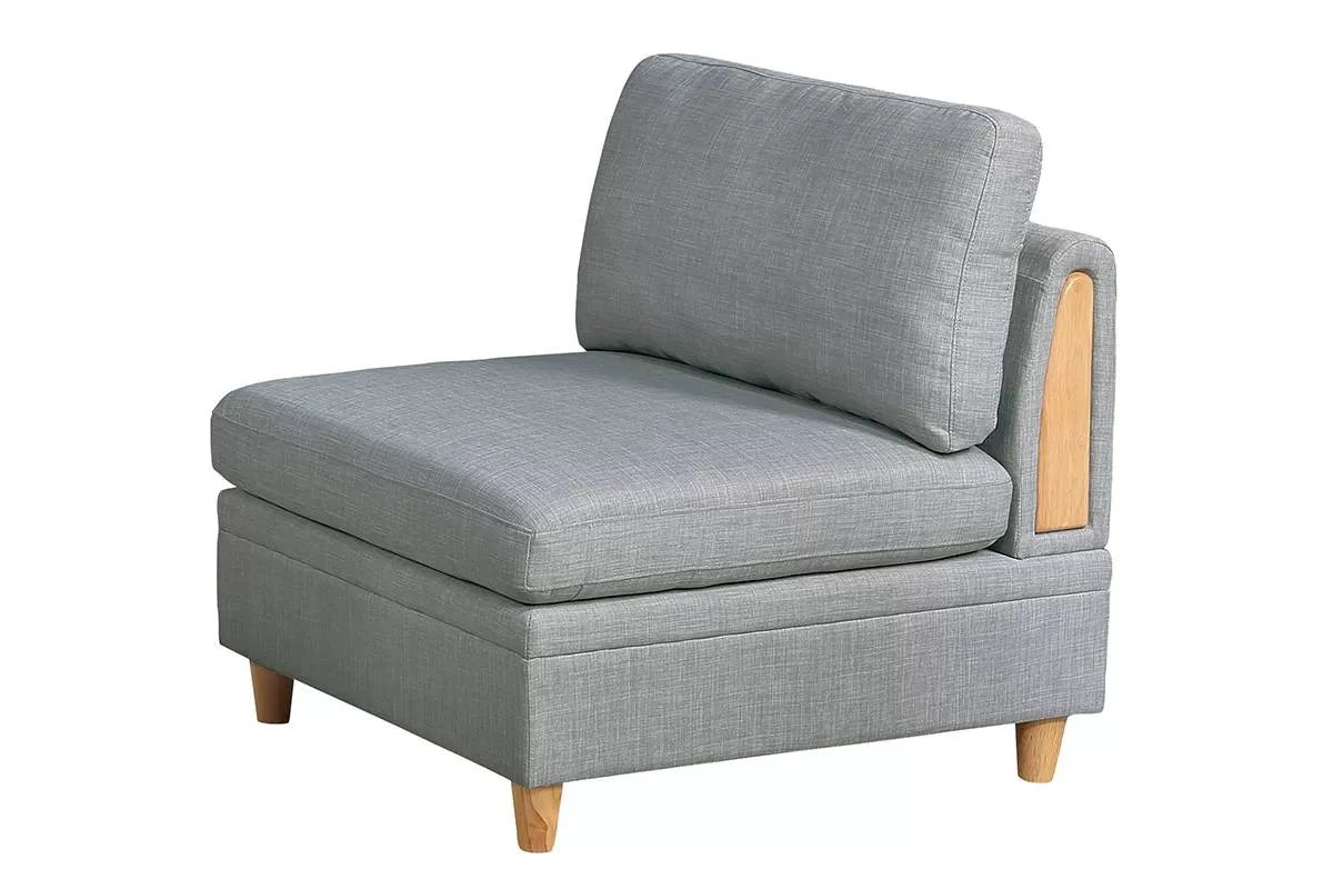 Armless Chair – Light Gray (F8938)